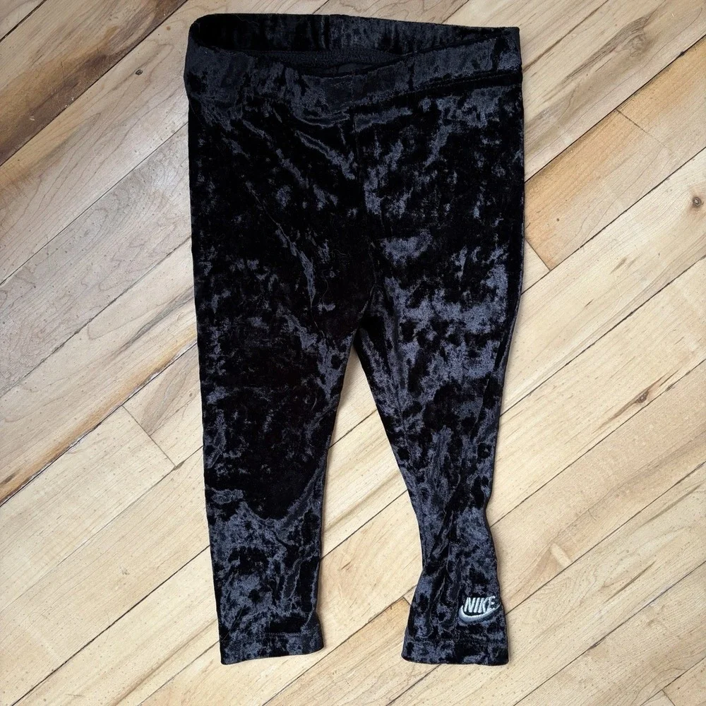 Nike Velvet Baby Girl Pants Size 24 Months Black